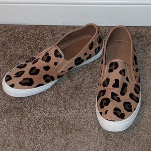 Leopard Canvas Slip-ons - Old Navy, Sz 8